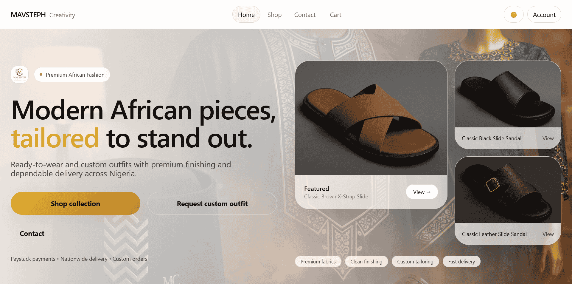 MavStephCreativity – MavStephCreativity is a premium African fashion brand website …