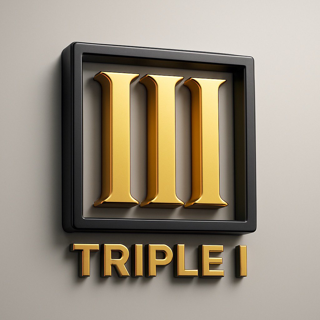 Triple I – Bold Monogram Logo for Streetwear Label